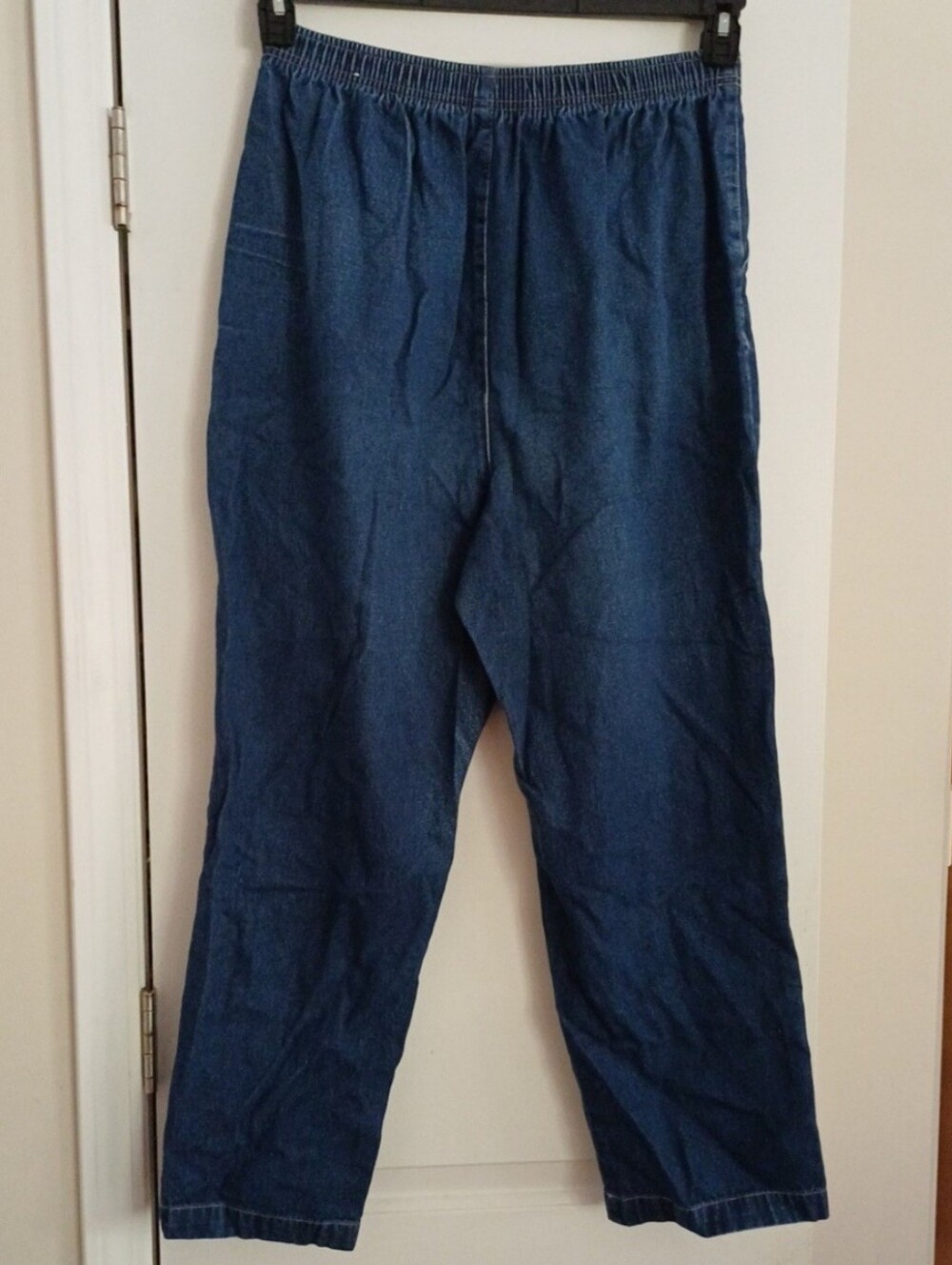 Cabin Creek Womens 16 Short Jeans blue Pull Up Elastic Waist  Denim Pockets